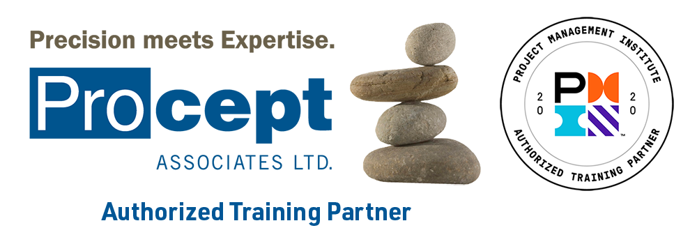 Procept and PMI Authorized Training Partner logos