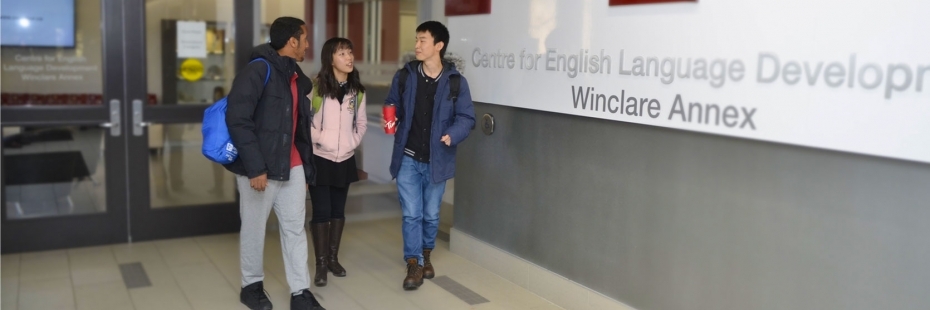 Students walking out from CELD Annex, the new testing centre